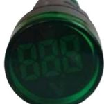 Ugradni voltmetar fi-22mm 50-500Vac Zeleni