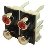 Ugradni panel 4xRCA zenski, NiAg, Vertical, Cliff 684056
