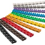 Oznake-Markeri nasadni za kabl do 2.5mm2 (R-2.8 do 4.6mm)brojevi 0-9 100kom, 10boja, 10x10kom