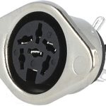 DIN 6-pin zenski za ugradnju