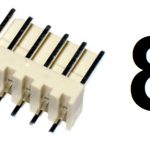 Nylon konektor Muški 8-pina 2,54mm ravni