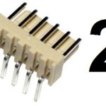 Nylon konektor Muški 2-pina 2,54mm pod uglom