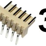 Nylon konektor Muški 3-pina 2,54mm pod uglom