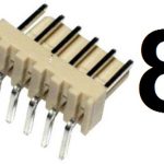 Nylon konektor Muški 8-pina 2,54mm pod uglom