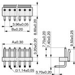 Nylon konektor Muški 2-pina 3,96mm pod uglom