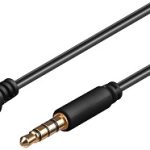 Kabl 4-pin 3.5mm M/F Cu 1met gold crni
