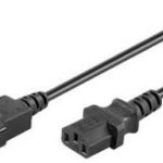 Kabl Euro C13/C14 musko/zenski crni 2met 3x1mm2 10A