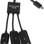Micro USB HUB; Micro USB Bm/2x USB Af/1xUSB micro Bf