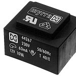 Trafo print 10VA 2x12V 2x417mA Myra