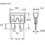 Auto osigurac BLADE 5A 32V narandzasti Daier