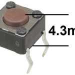 Taster za PCB Horizontalni 4,3mm 1N