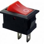 WIPP prekidac SPST On-Off 3A/250V 14x9 crveni, Daier