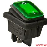 WIP prekidac 16A/250Vac On-Off DPST Zeleni sa tinjalicom 28x22 IP67