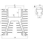 Hladnjak za diode i tristore na šraf M16 i M24 120x120x200