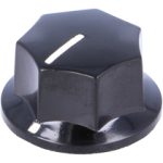 Dugme za potenciometar 6mm Fi18,5x15mm Bakelit Crno sa pokazivačem SCI