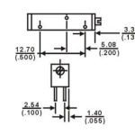 Trimer višeobrtni 500R horizontalni 2,5mm