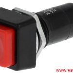 TASTER CRVENI Kvadratno dugme; 1A/250V fi-12